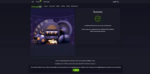 Verify Your Account on Shangri-La Casino